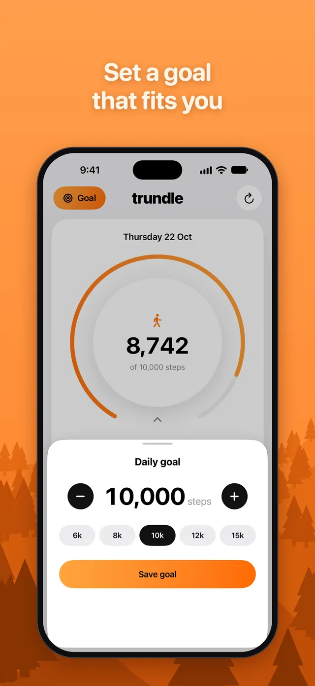 Choosing a daily step goal
